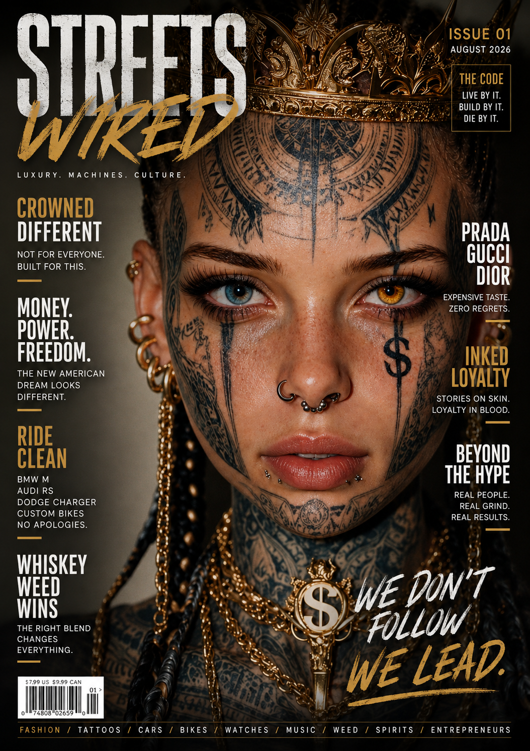 STREETS WIRED magazine — Issue 01, August 2026 cover
